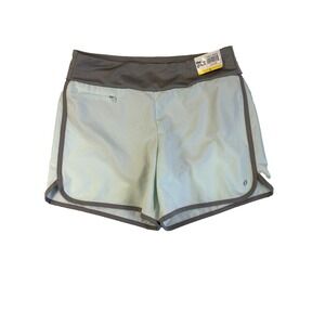Hang Ten Women's Small Mint Gray Swim Shorts Travel Beach Resort Vacation Board